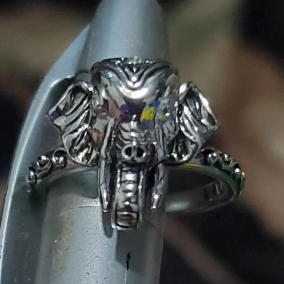 Bali Legacy Genuine Natural Diamond Ruby Elephant's Head Ring